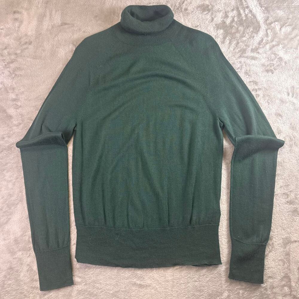 Banana Republic Merino Wool Turtleneck Sweater Green Men’s Large Lightweight